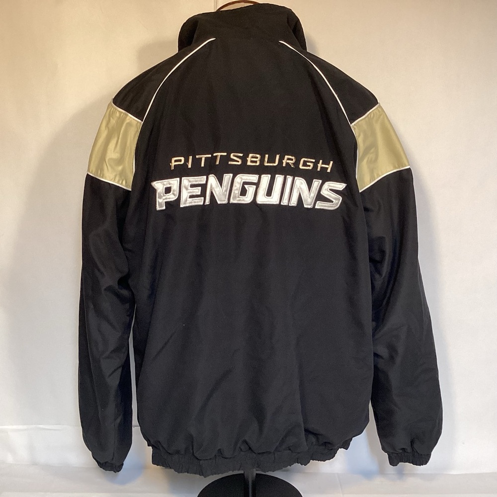 G-III NHL Pittsburgh Penguins Pullover Black and Gold Windbreaker Men’s Size XL